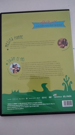 DVD Cuentos Hermanos Grimm: Mesita Ponte y Juan el