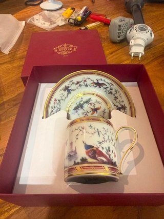 Taza y platillo porcelana francesa