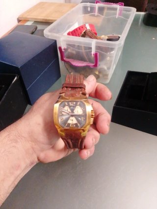 Reloj Lotus Hombre Dorado y Marrón