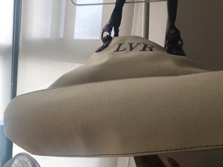 Bolso de lona beige grande