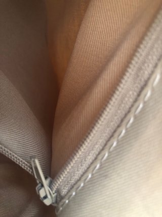 Bolso de lona beige grande