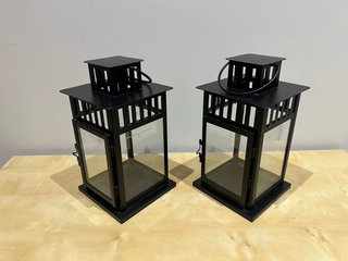 2 Candelabros Grandes Ikea Negros
