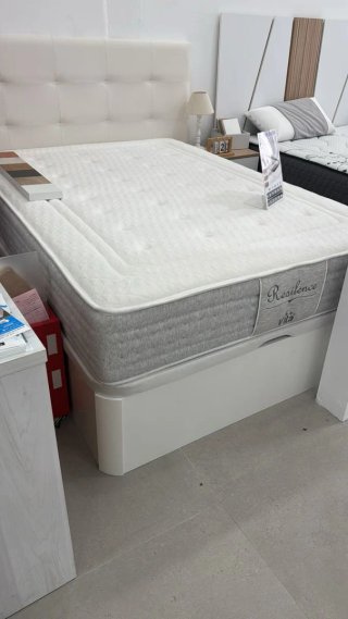 Canapé abatible madera con colchón -50% oferta