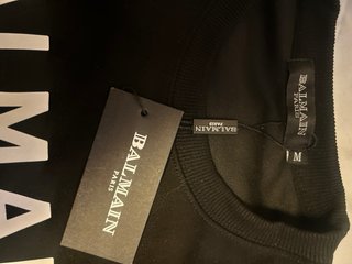 Sudadera Balmain Negra Logo Paris B