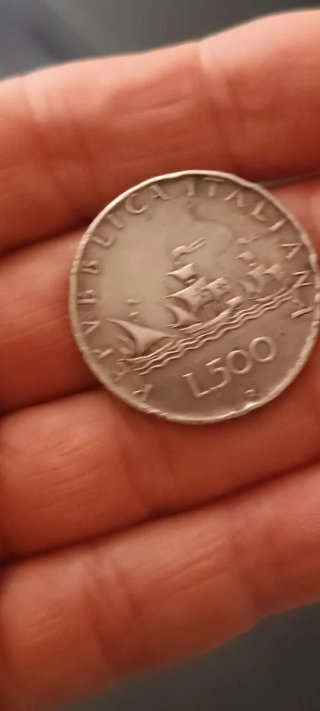 Moneda L.500 Italia Plata