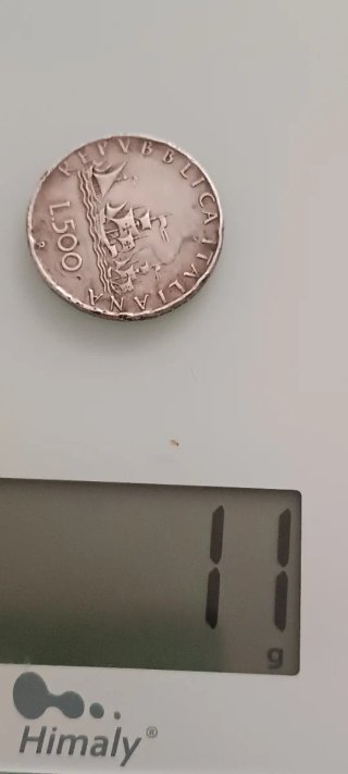 Moneda L.500 Italia Plata