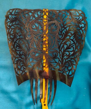 Peineta Mantilla Años 50-60 Marrón