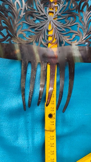 Peineta Mantilla Años 50-60 Marrón