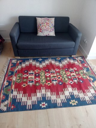 Sofá Cama Ikea Solsta + Alfombra Kilim