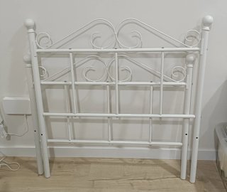 Estructura cama individual metálica con somier met