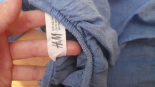 Vestido H&M Azul Hombros Descubiertos
