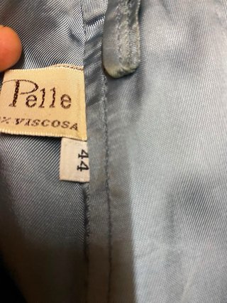 Gonna in vera pelle vissuta vintage anni 90 verde