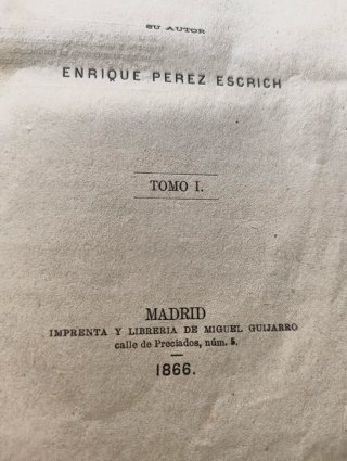 Libro antiguo siglo XIX. Primera edición.