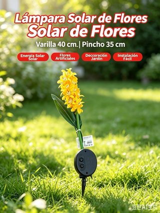 Lámpara Solar Flores Jardín (4 colores para elegir
