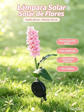 Lámpara Solar Flores Jardín (4 colores para elegir