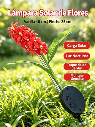 Lámpara Solar Flores Jardín (4 colores para elegir