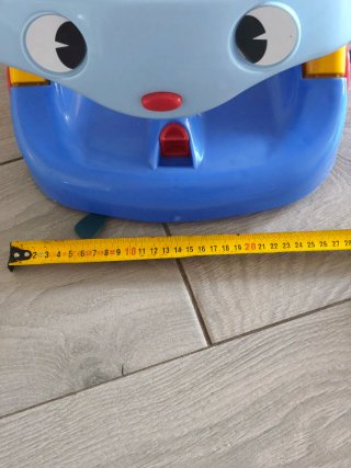 Asiento de bebé azul y amarillo