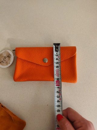 Monedero piel naranja sin estrenar