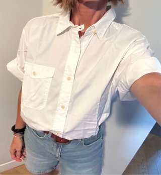 Camicia Timberland bianca manica corta