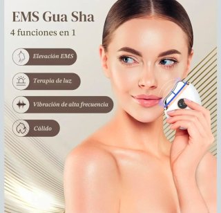 Profey EMS Gua Sha Masajeador Facial Rosa