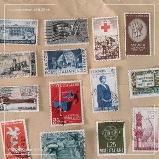 14 Francobolli Italiani Usati 1953-1959