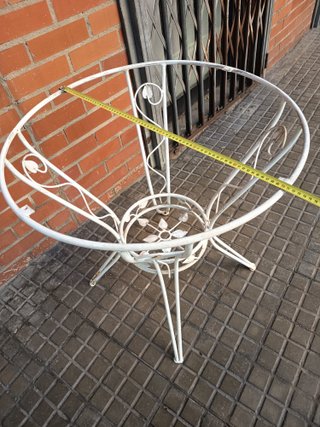 Mesa Terraza Balcón Piedra y Metal