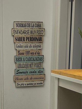 Cuadro Decorativo Normas de Casa Madera