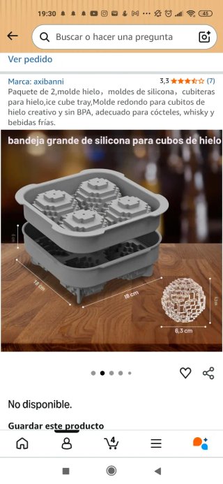 Moldes de Silicona para Hielo (2 uds)