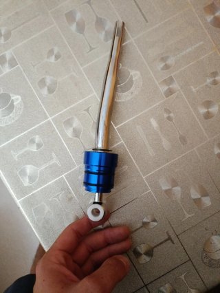 Palanca cambios corta universal azul