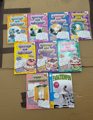 Pack de 9 Libros de Sopas de Letras y Pasatiempos