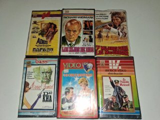 Lote 6 VHS Películas Cine Clásico