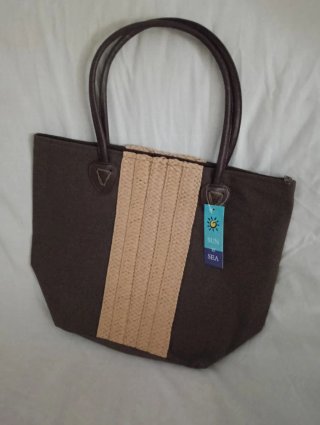 Bolso Tote Sunsea Beige y Marrón