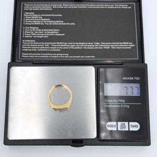 Anillo Oro 18K, Piedra, 7.77gr, T-17