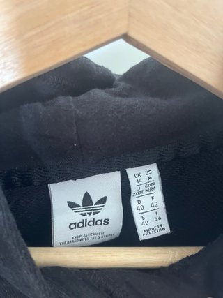 Sudadera Adidas Negra con Logo Trefoil