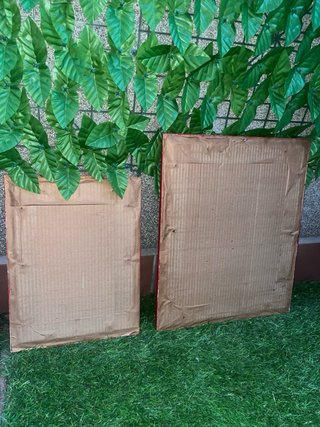 Cuadros Asia Marquetería Paja Fibras Vegetales
