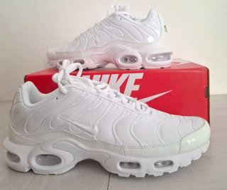 Nike Air Max Plus TN Total White Size 44 Nuove