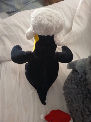 Lote 4 peluches pájaros grandes.