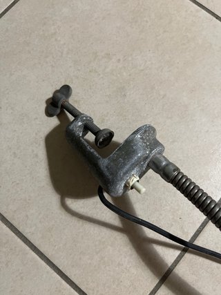 Lampada da tavolo vintage con morsetto