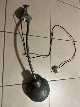 Lampada da tavolo vintage con morsetto