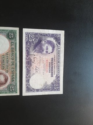 BILLETES ESPAÑOLES DE 25 PESETAS