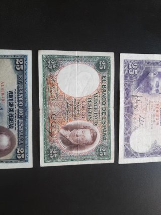 BILLETES ESPAÑOLES DE 25 PESETAS