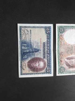 BILLETES ESPAÑOLES DE 25 PESETAS