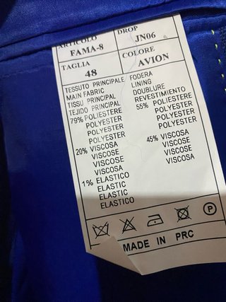 Giacca uomo blu taglia 48