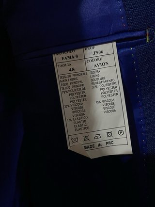 Giacca uomo blu taglia 48