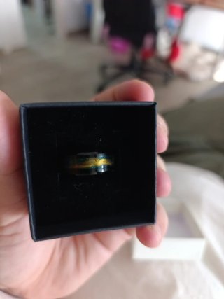 Anillo Tungsteno Negro Galaxia