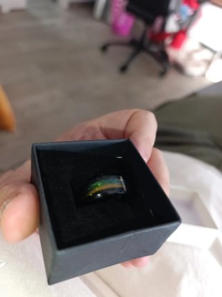 Anillo Tungsteno Negro Galaxia