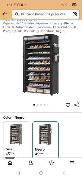Zapatero desmontado, muchos pares, nuevo