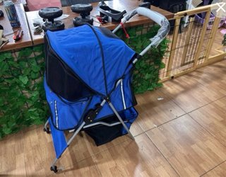 Carrito para mascotas azul