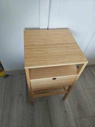 2 Mesitas de Noche Ikea Nordkisa Bambú