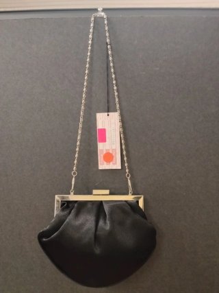 Pochette Mak & Gio nera con strass